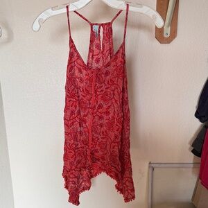 Maurices Red Paisley Tank Top